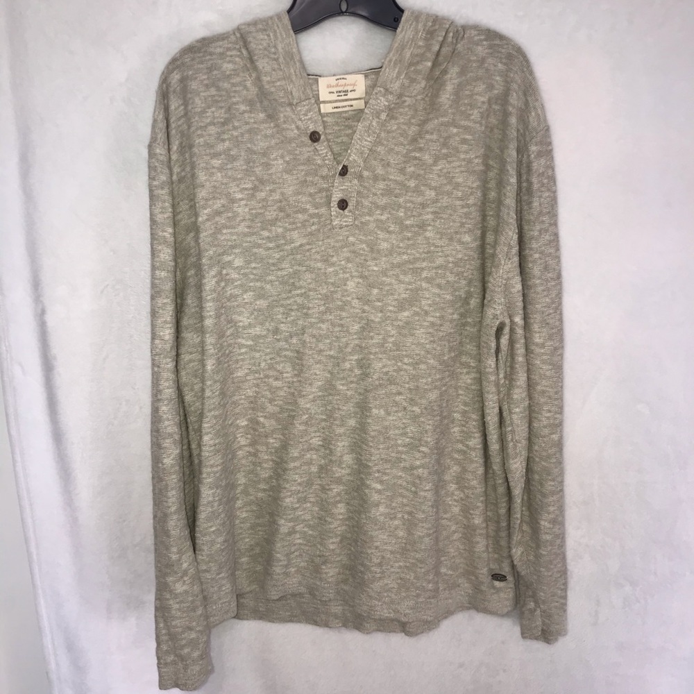 Hooded, button up sweater